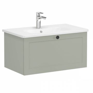 Unitate de baza lavoar baie, cu un sertar 80cm, mat retro green, cu rounded lavoar   chiuveta baie   68805