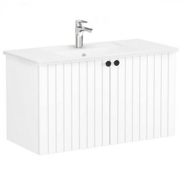 Unitate de baza lavoar baie, cu usi 100cm, alb mat, cu angular lavoar   chiuveta baie   69303