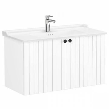 Unitate de baza lavoar baie, cu usi 100cm, alb mat, cu classical lavoar   chiuveta baie   69317