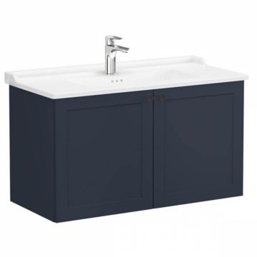 Unitate de baza lavoar baie, cu usi 100cm, mat dark albastru, cu classical lavoar   chiuveta baie   68748