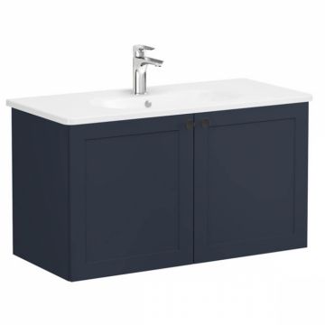 Unitate de baza lavoar baie, cu usi 100cm, mat dark albastru, cu rounded lavoar   chiuveta baie   68741