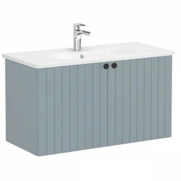 Unitate de baza lavoar baie, cu usi 100cm, mat fijord green, cu rounded lavoar   chiuveta baie   69313