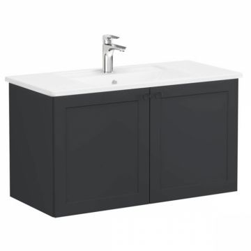 Unitate de baza lavoar baie, cu usi 100cm, mat graphite, cu angular lavoar   chiuveta baie   68733