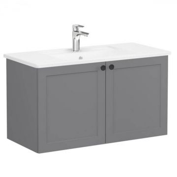 Unitate de baza lavoar baie, cu usi 100cm, mat grey, cu angular lavoar   chiuveta baie   68731