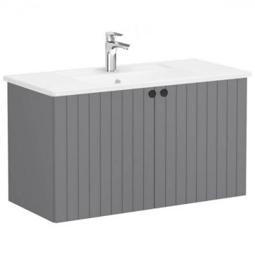 Unitate de baza lavoar baie, cu usi 100cm, mat grey, cu angular lavoar   chiuveta baie   69305