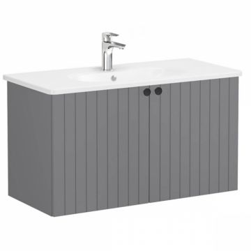 Unitate de baza lavoar baie, cu usi 100cm, mat grey, cu rounded lavoar   chiuveta baie   69312