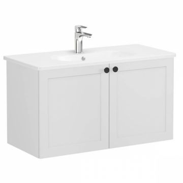 Unitate de baza lavoar baie, cu usi 100cm, mat gri deschis, cu rounded lavoar   chiuveta baie   68737