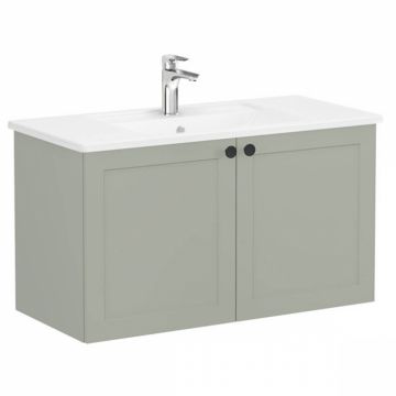 Unitate de baza lavoar baie, cu usi 100cm, mat retro green, cu angular lavoar   chiuveta baie   68735