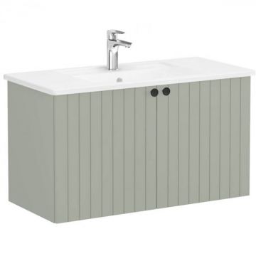 Unitate de baza lavoar baie, cu usi 100cm, mat retro green, cu angular lavoar   chiuveta baie   69309