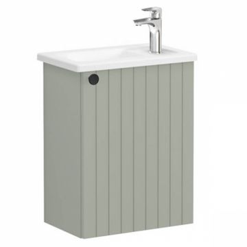 Unitate de baza lavoar baie, cu usi, 45cm, compact, cu dreapta orificiu pentru baterie, mat retro green, cu angular lavoar   chiuveta baie dreapta   69190