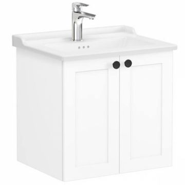 Unitate de baza lavoar baie, cu usi 60cm alb mat, cu classical lavoar   chiuveta baie   68701