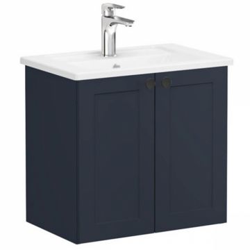 Unitate de baza lavoar baie, cu usi 60cm compact, mat dark albastru, cu angular lavoar   chiuveta baie   68636