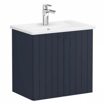 Unitate de baza lavoar baie, cu usi 60cm compact, mat dark albastru, cu angular lavoar   chiuveta baie   69210