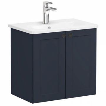 Unitate de baza lavoar baie, cu usi 60cm compact, mat dark albastru, cu rounded lavoar   chiuveta baie   68643