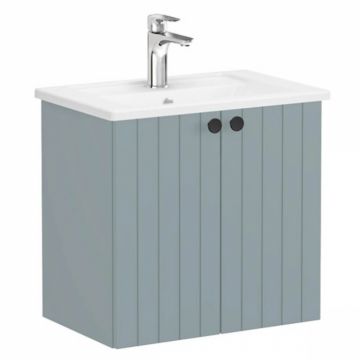 Unitate de baza lavoar baie, cu usi 60cm compact, mat fijord green, cu angular lavoar   chiuveta baie   69208