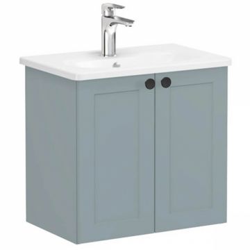 Unitate de baza lavoar baie, cu usi 60cm compact, mat fijord green, cu rounded lavoar   chiuveta baie   68641