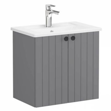 Unitate de baza lavoar baie, cu usi 60cm compact, mat grey, cu angular lavoar   chiuveta baie   69207