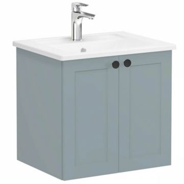 Unitate de baza lavoar baie, cu usi 60cm mat fijord green, cu angular lavoar   chiuveta baie   68690