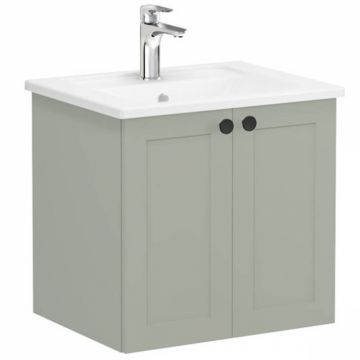 Unitate de baza lavoar baie, cu usi 60cm mat retro green, cu angular lavoar   chiuveta baie   68693