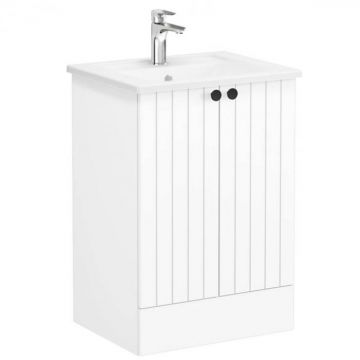 Unitate de baza lavoar baie, cu usi 60cm pe pardoseala, alb mat, cu angular lavoar   chiuveta baie   69324