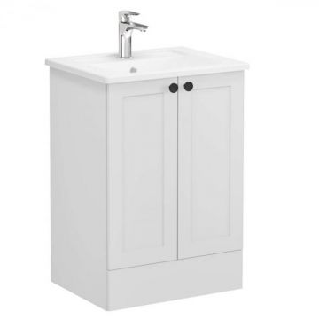 Unitate de baza lavoar baie, cu usi 60cm pe pardoseala, mat gri deschis, cu angular lavoar   chiuveta baie   68751