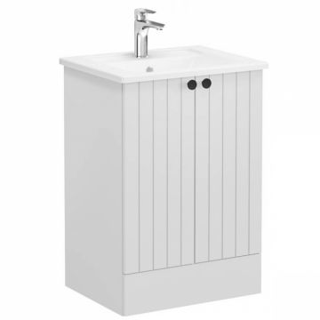 Unitate de baza lavoar baie, cu usi 60cm pe pardoseala, mat gri deschis, cu angular lavoar   chiuveta baie   69325