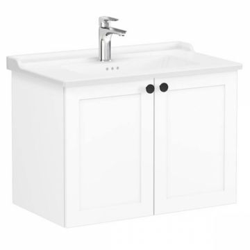 Unitate de baza lavoar baie, cu usi 80cm, alb mat, cu classical lavoar   chiuveta baie   68722