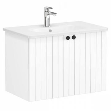 Unitate de baza lavoar baie, cu usi 80cm, alb mat, cu rounded lavoar   chiuveta baie   69289