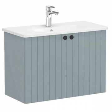 Unitate de baza lavoar baie, cu usi 80cm, compact, mat fijord green, cu rounded lavoar   chiuveta baie   69229
