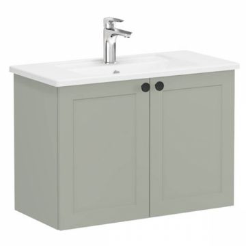 Unitate de baza lavoar baie, cu usi 80cm, compact, mat retro green, cu angular lavoar   chiuveta baie   68651