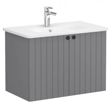 Unitate de baza lavoar baie, cu usi 80cm, mat grey, cu rounded lavoar   chiuveta baie   69291