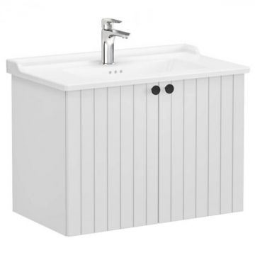 Unitate de baza lavoar baie, cu usi 80cm, mat gri deschis, cu classical lavoar   chiuveta baie   69297