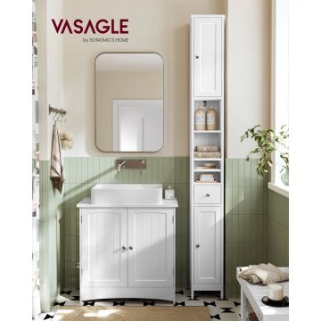 Dulap baie soldat, Marco, Alb, 19.5x21.4x180 cm