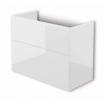 Dulap baie suspendat 80x60x38.5cm pentru lavoar, alb lucios, MDF, Deante Prizma
