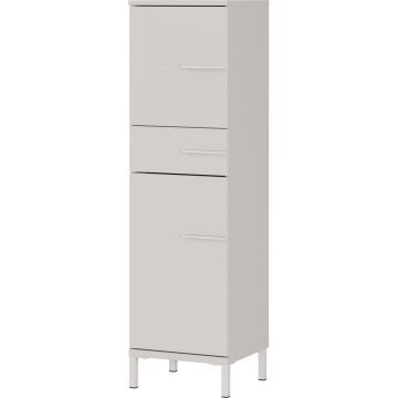 Dulap de baie crem Ã®nalt/Ã®ngust cu aspect mat 34x123 cm Laurino âu0080Germania