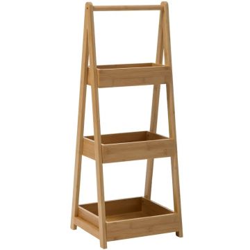 Etajera 5Five Green Harmony 3 niveluri, din bambus, 30x25x78 cm, maro natur