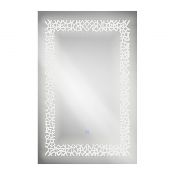 Oglinda baie cu LED si buton touch RO-704  60x80 cm