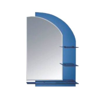 Oglinda baie cu polite RO-176  60x80 cm  albastru