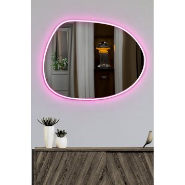 Oglinda cu Iluminare Led, Hanah Home, Piago, Roz