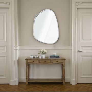 Oglinda decorativa, Hanah Home, Asymmetric Design 50 x 69, 50x69 cm, Alb