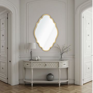 Oglinda decorativa, Hanah Home, Axis 45 x 70, 45x70 cm, Auriu