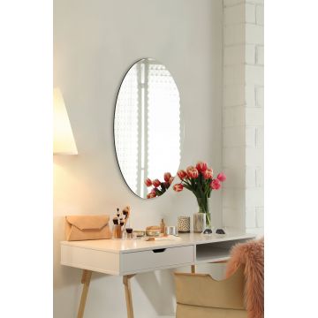Oglinda decorativa, Hanah Home, Elliptical, Argintiu