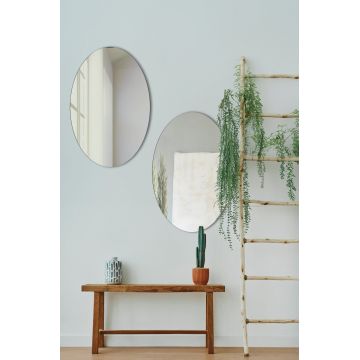 Oglinda decorativa, Hanah Home, Elliptical, Argintiu