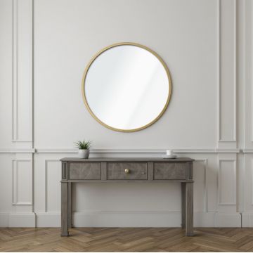 Oglinda decorativa, Hanah Home, Ocean 50, Auriu