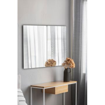 Oglinda decorativa, Hanah Home, Rectangular, Argintiu