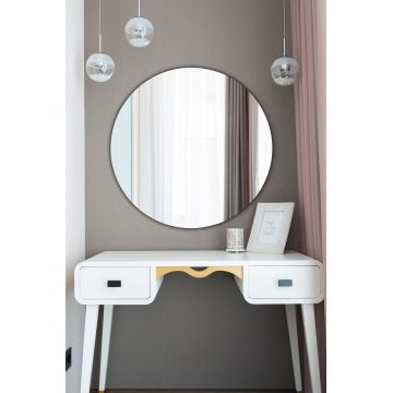 Oglinda decorativa, Hanah Home, Round, Argintiu