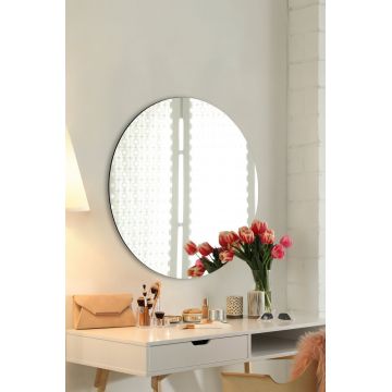 Oglinda decorativa, Hanah Home, Round, Argintiu