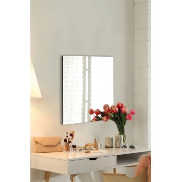 Oglinda decorativa, Hanah Home, Square, Argintiu