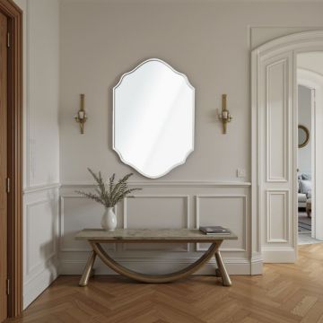 Oglinda decorativa, Hanah Home, Starlit 47 x 70, 47x70 cm, Alb