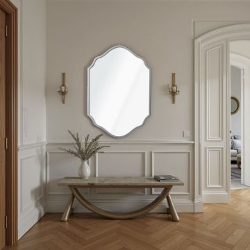 Oglinda decorativa, Hanah Home, Starlit 47 x 70, 47x70 cm, Argintiu